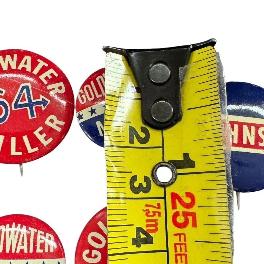 Vintage 1964 Goldwater Miller & Johnson Presidential Campaign Buttons Lot of 5‎